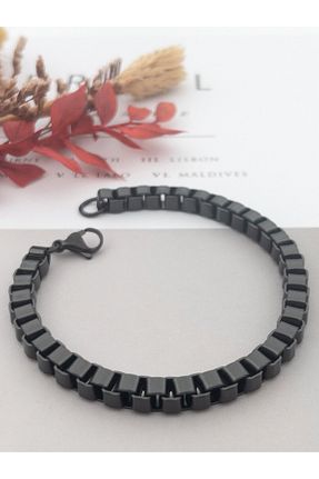 دستبند استیل (فولاد) مشکی زنانه استیل ضد زنگ Siya Silver - کد 895950385