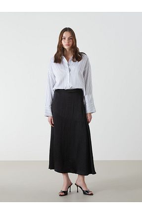 پیراهن مشکی زنانه اورسایز LC Waikiki - کد 895968589