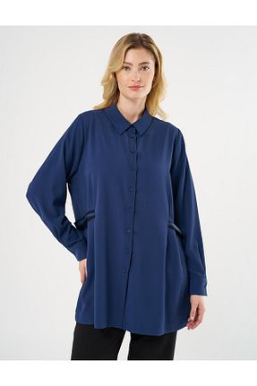 پیراهن حجاب سرمه ای زنانه رگولار Kayra - کد 895978796
