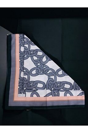 روسری طوسی پلی استر Akel - کد 896002187