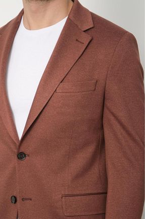 کت قهوه ای مردانه اسلیم فیت Ted Davıd - کد 895994840