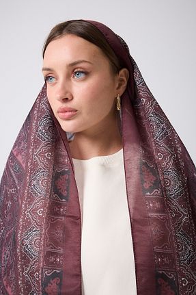 شال زرشکی زنانه OKAY SCARFS - کد 896018329