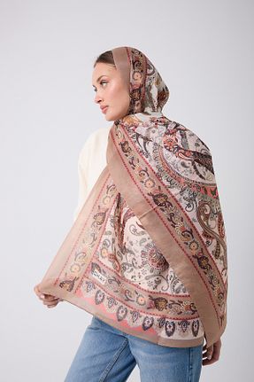 شال بژ زنانه OKAY SCARFS - کد 896018323