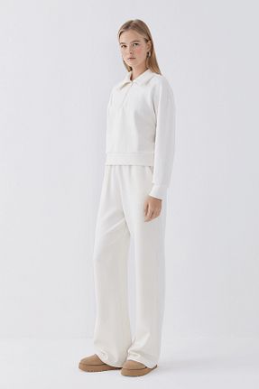 ست بالاتنه و پائین تنه سفید زنانه پنبه ای MODA - کد 896023912