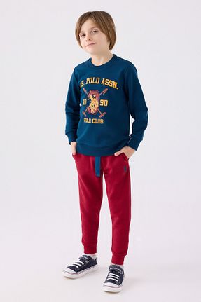 ست لباس راحتی آبی بچه گانه ساده U.S. Polo Assn. - کد 897239500