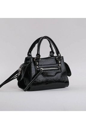 کیف دوشی مشکی زنانه چرم مصنوعی BYSELMA - کد 892007102