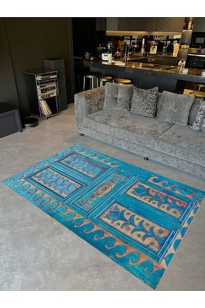 فرش رنگی قابل شستشو Rugs Modern Halı - کد 896033984