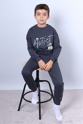 ست گرمکن طوسی بچه گانه پنبه ای HÇM - کد 897240258