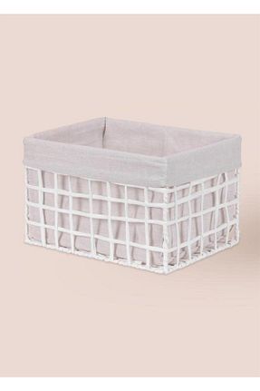 سبد سفید حصیر The Mia - کد 896053930