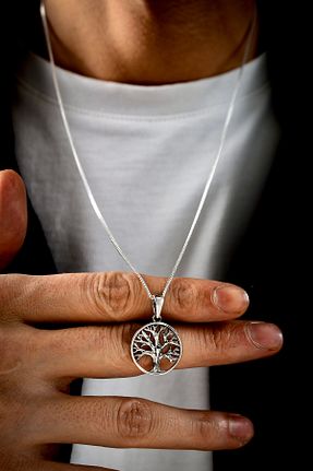 گردنبند نقره سفید زنانه 925 عیار Ebrar Silver - کد 841511846