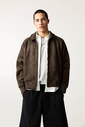 کت قهوه ای مردانه Bomber Pull & Bear - کد 896053764