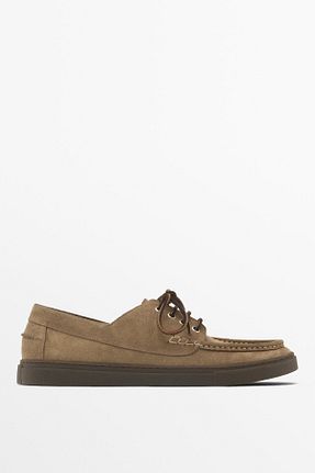 کفش کلاسیک قهوه ای مردانه چرم خالص Massimo Dutti - کد 896043464