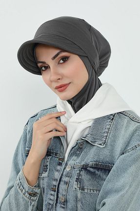 کلاه شنای حجاب طوسی زنانه Aisha