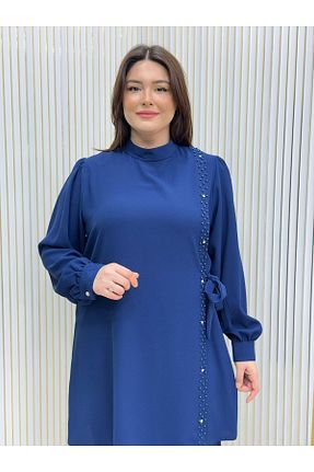 ست بالاتنه و پائین تنه حجاب سرمه ای زنانه سایز بزرگ GK - کد 896057134