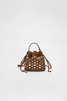 کیف دوشی قهوه ای زنانه پلی استر Stradivarius - کد 896056152