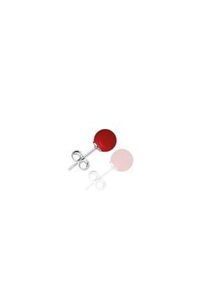 گوشواره نقره قرمز مردانه 925 عیار bymissmücevherat - کد 896061295