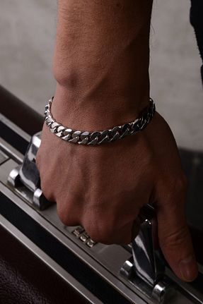 دستبند نقره سفید مردانه 925 عیار Ricco Jewellery - کد 896080421