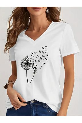 تیشرت سفید زنانه اورسایز mercoledi - کد 896082114