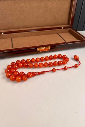 تسبیح نارنجی کهربا dergah tesbih - کد 897414786
