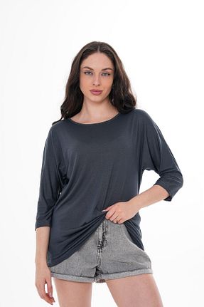 بلوز طوسی زنانه ساده Şimal - کد 896090671