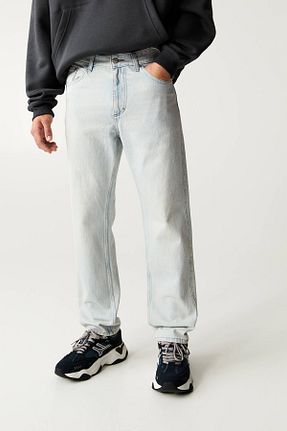 شلوار جین آبی مردانه پاچه ساده Pull & Bear - کد 896090216