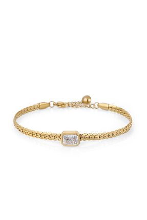 دستبند جواهر طلائی زنانه زیرکن Daniel Klein - کد 897416951