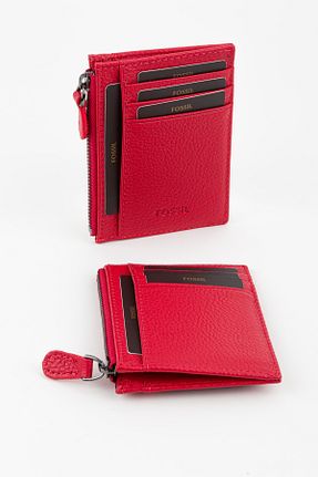 کیف پورتفوی و کلاچ قرمز زنانه چرم خالص Fossil - کد 896091281