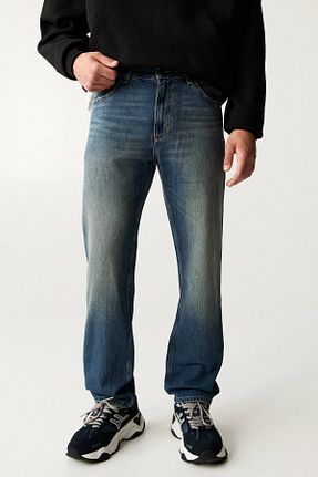 شلوار جین آبی مردانه پاچه ساده Pull & Bear - کد 896089859