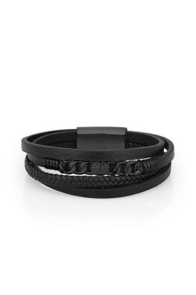 دستبند جواهر رنگی مردانه چرم Daniel Klein - کد 897417149