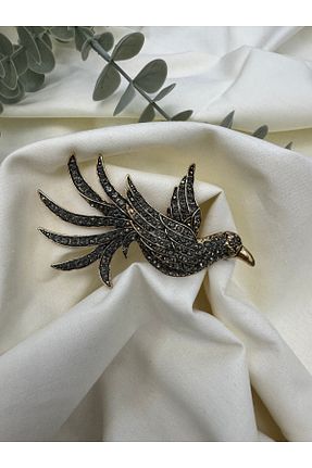 سنجاق سینه طوسی زنانه GizemCinar - کد 896095873