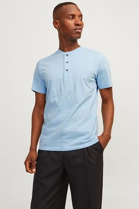 تیشرت آبی مردانه رگولار Jack & Jones - کد 896106231