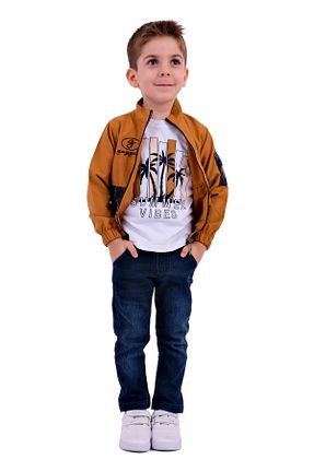 ست بالاتنه و پائین تنه قهوه ای بچه گانه بافتنی shop - کد 897267333