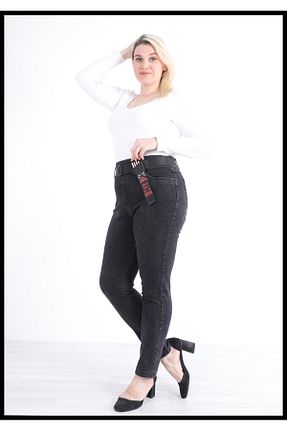 شلوار مشکی زنانه پنبه - الاستین EXİTLİNE - کد 892635303