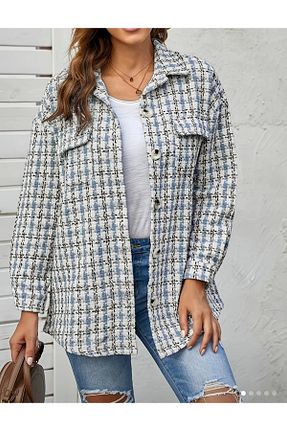 پالتو پشمی آبی زنانه اسلیم MODA - کد 896125940