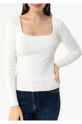 بلوز سفید زنانه ساده Ersanyavcin - کد 896151449