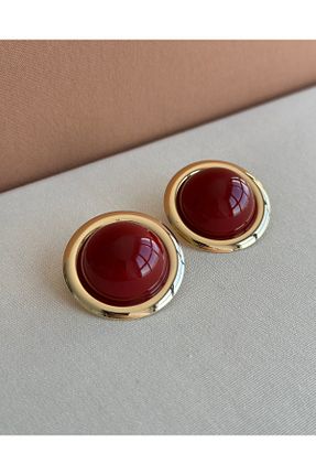 گوشواره جواهر زرشکی RiRi Store - کد 896153959