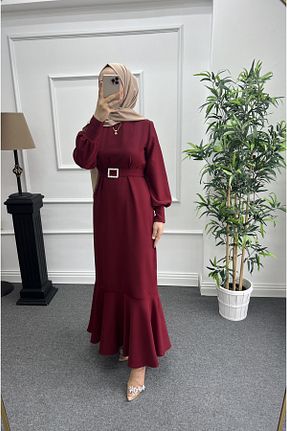 لباس حجاب زرشکی زنانه Kalem Nisa Nalbantoğlu - کد 829456249