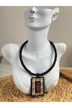 گردنبند جواهر مشکی زنانه سنگ SEDEF TAKI - کد 896154696