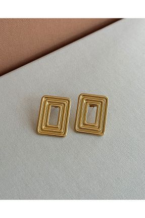 گوشواره جواهر زرد میخ RiRi Store - کد 896157880
