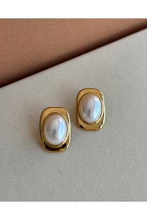 گوشواره استیل (فولاد) زرد زنانه استیل (فولاد) RiRi Store - کد 896162672