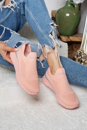 کفش اسنیکر صورتی زنانه بدون بند Nstil - کد 749435715