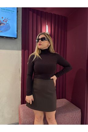 دامن قهوه ای زنانه ALLWIN - کد 896246118