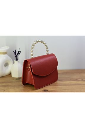 کیف دوشی زرشکی زنانه چرم مصنوعی AYEM - کد 896235515