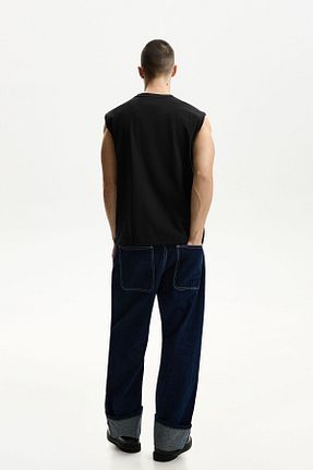 تیشرت مشکی مردانه Relaxed Bershka - کد 896255330