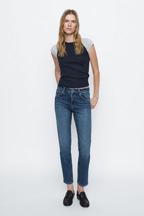شلوار آبی زنانه پنبه ای Massimo Dutti - کد 893881435