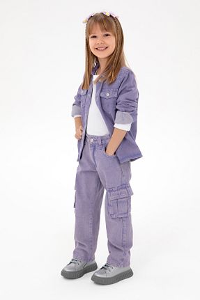 شلوار جین صورتی بچه گانه پاچه لوله تفنگی U.S. Polo Assn. - کد 873191451
