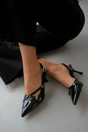 کفش مجلسی مشکی زنانه چرم مصنوعی selinshoes - کد 897463548
