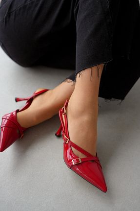 کفش مجلسی قرمز زنانه چرم مصنوعی selinshoes - کد 897463444