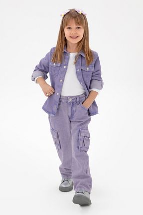شلوار جین صورتی بچه گانه پاچه لوله تفنگی U.S. Polo Assn. - کد 873191451