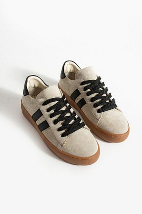 کفش اسنیکر قهوه ای زنانه چرم اصل alkushoes - کد 896324730